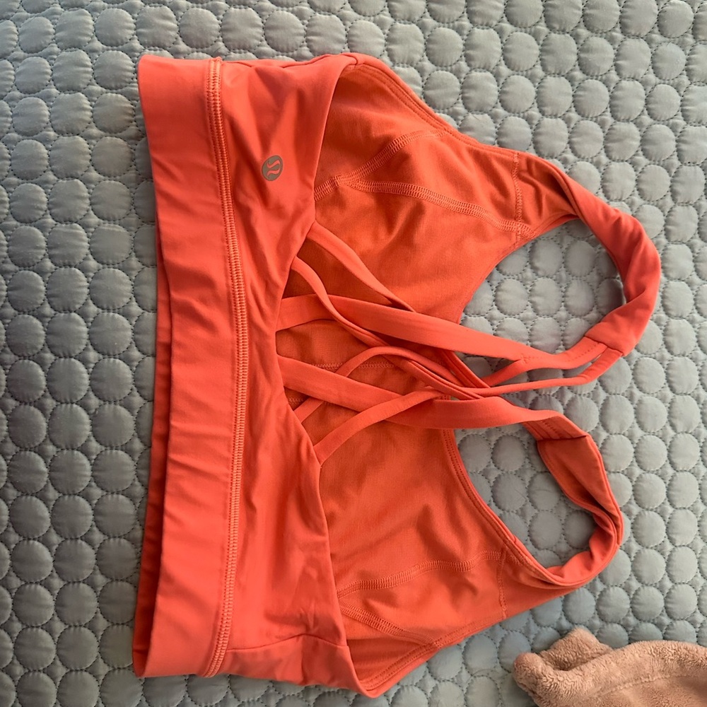 Lululemon Athletica Vibrant Coral Sports Bra